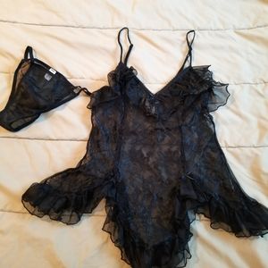 Cinema Etoile Black Lace Chemise